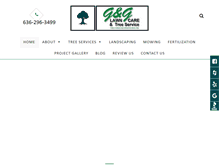 Tablet Screenshot of gandglawncareandtreeservice.com